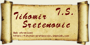 Tihomir Sretenović vizit kartica
